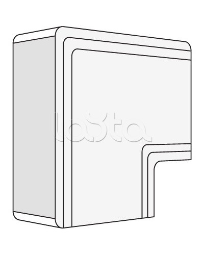 Угол плоский NPAN 80x40 мм DKC 01740 в Сургуте Аксессуары для кабель-канала Pintop.ru